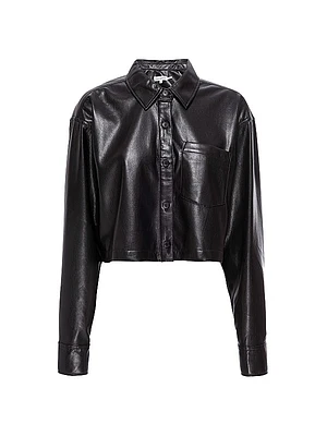 Faux Leather Shirt