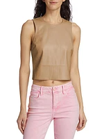 Better Than Leather Faux Leather Crop Top