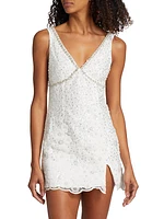 Embellished V-Neck Minidress