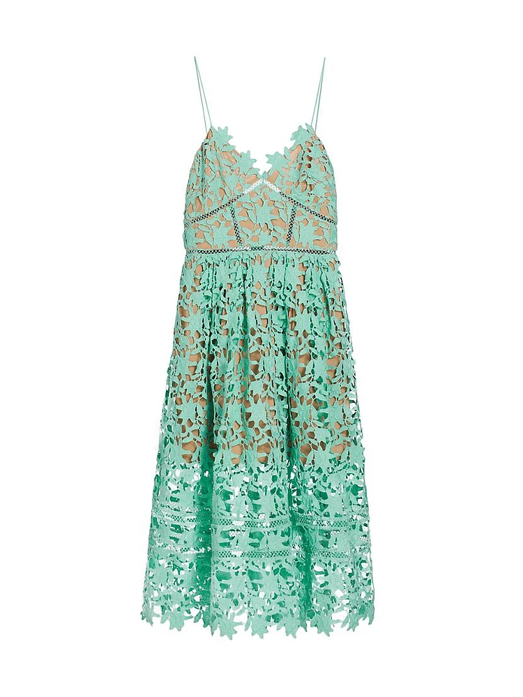 Azaelea Sleeveless Lace Midi-Dress