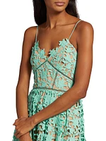 Azaelea Sleeveless Lace Midi-Dress