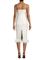 Electra Feathered Midi-Dress