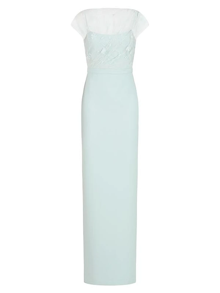 Desirae Draped Column Gown