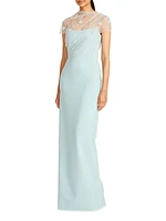 Desirae Draped Column Gown