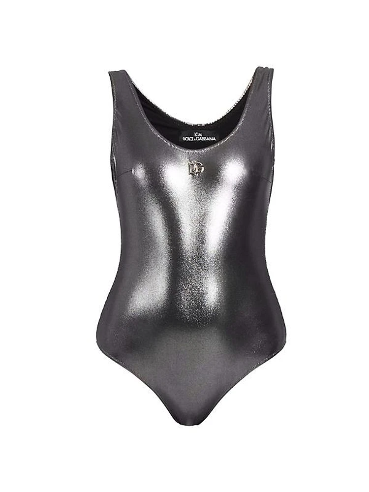 Metallic One-Piece Swimsuit