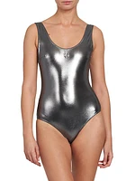 Metallic One-Piece Swimsuit