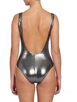 Metallic One-Piece Swimsuit