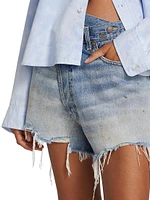 Crossover Denim Shorts