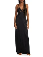 Peep Show Silk Maxi Dress