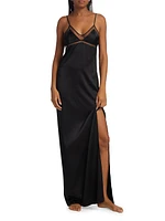 Peep Show Silk Maxi Dress