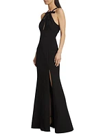 Cut-Out Halterneck Gown