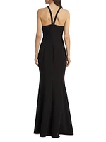 Cut-Out Halterneck Gown