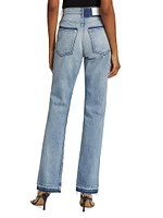 Unraveled Two Split Straight-Leg Jeans