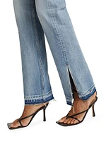 Unraveled Two Split Straight-Leg Jeans