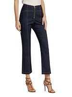 Loren High-Rise Stretch Straight Crop Jeans