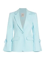 Lou Stretch Denim Bow Blazer