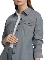 Canyon Scrunched-Sleeve Denim Jacket