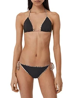 Mata Check-Trim Triangle Bikini Set