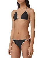 Mata Check-Trim Triangle Bikini Set