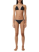 Mata Check-Trim Triangle Bikini Set