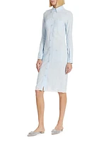 Lace-Trimmed Midi Shirtdress