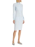 Lace-Trimmed Midi Shirtdress