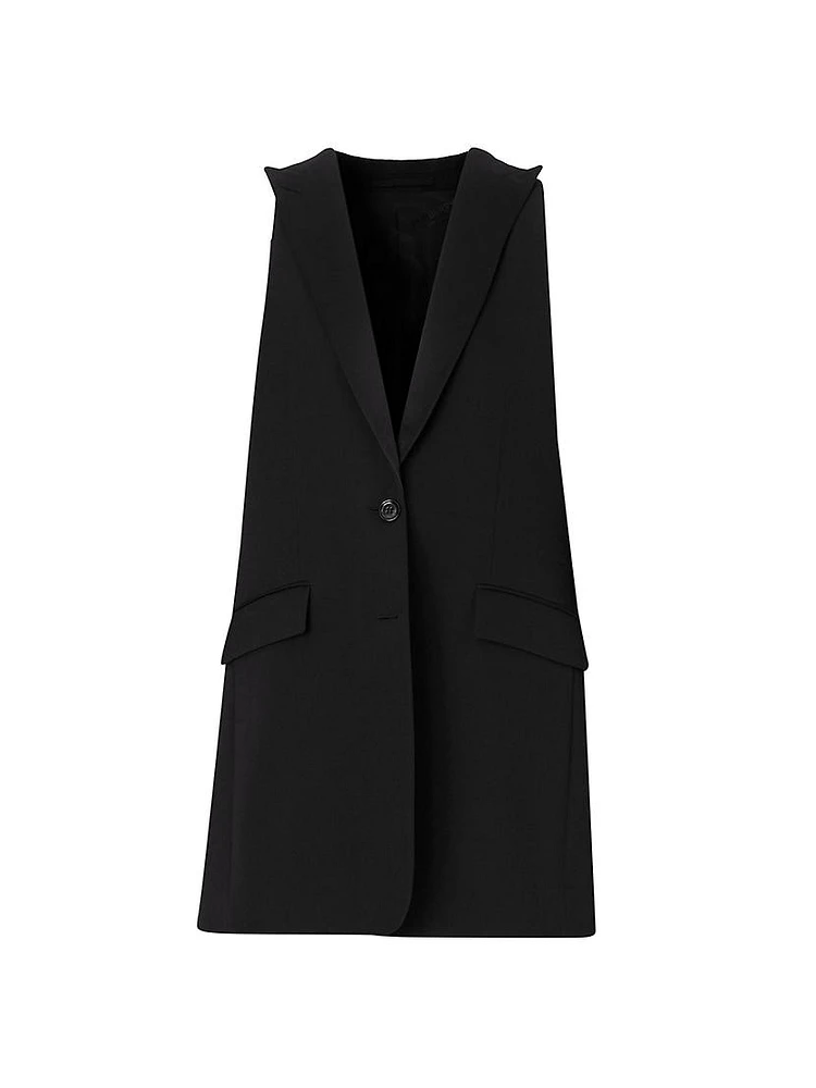 Wool Peak Lapel Vest