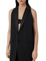 Wool Peak Lapel Vest