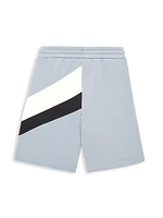 Little Boy's & Boy's Logo Striped Sweat Shorts