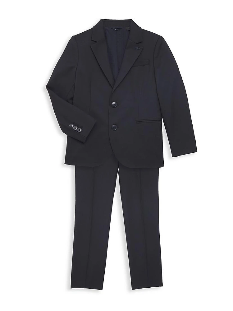 Little Boy's & Essential Notch Lapel Wool Suit