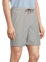 Stripe Cotton Seersucker Shorts