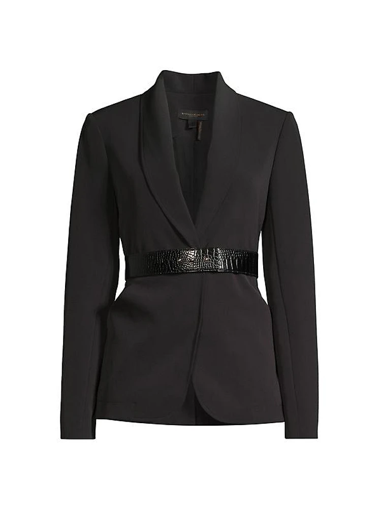 Tech Belted Lapel Blazer