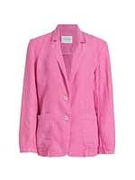 Cassie Linen Two-Button Blazer