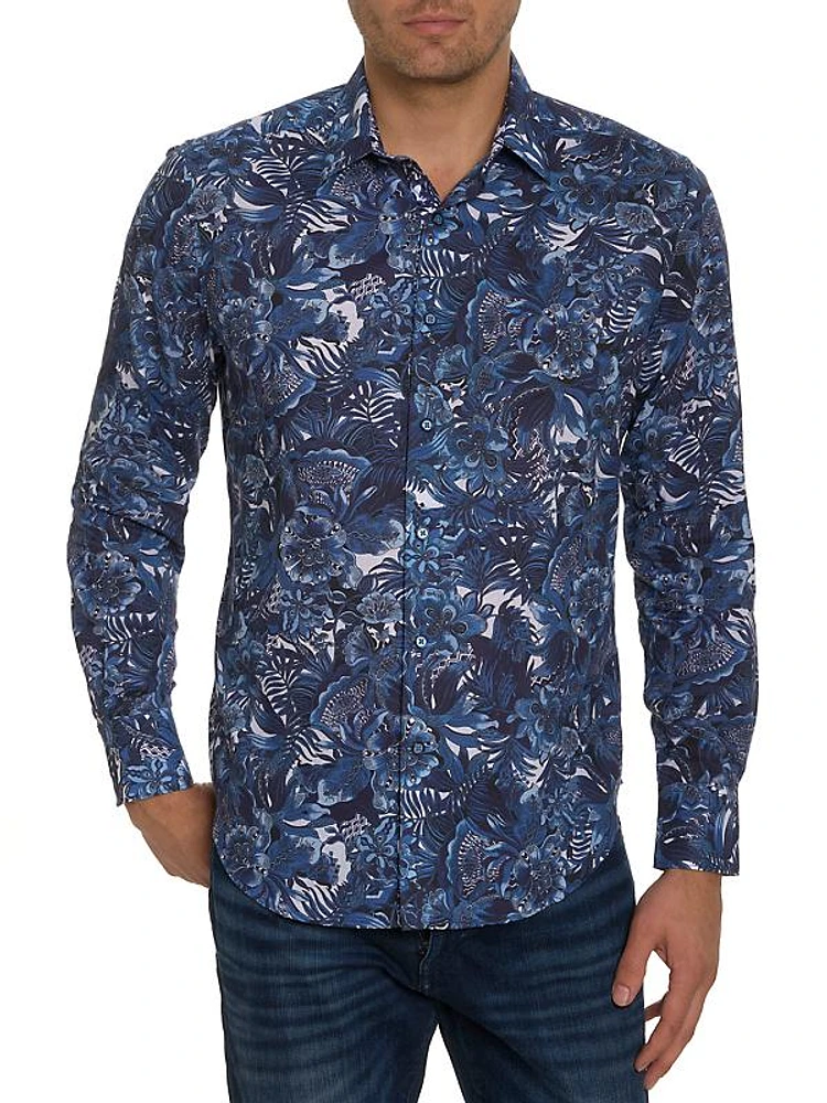 Rambling Long-Sleeve Button-Front Shirt