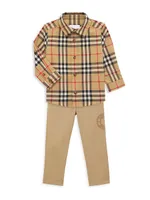 Baby Boy's & Little Check Print Button-Up Shirt