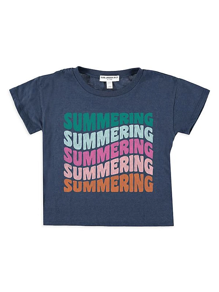 Kid's Summering Cropped T-Shirt