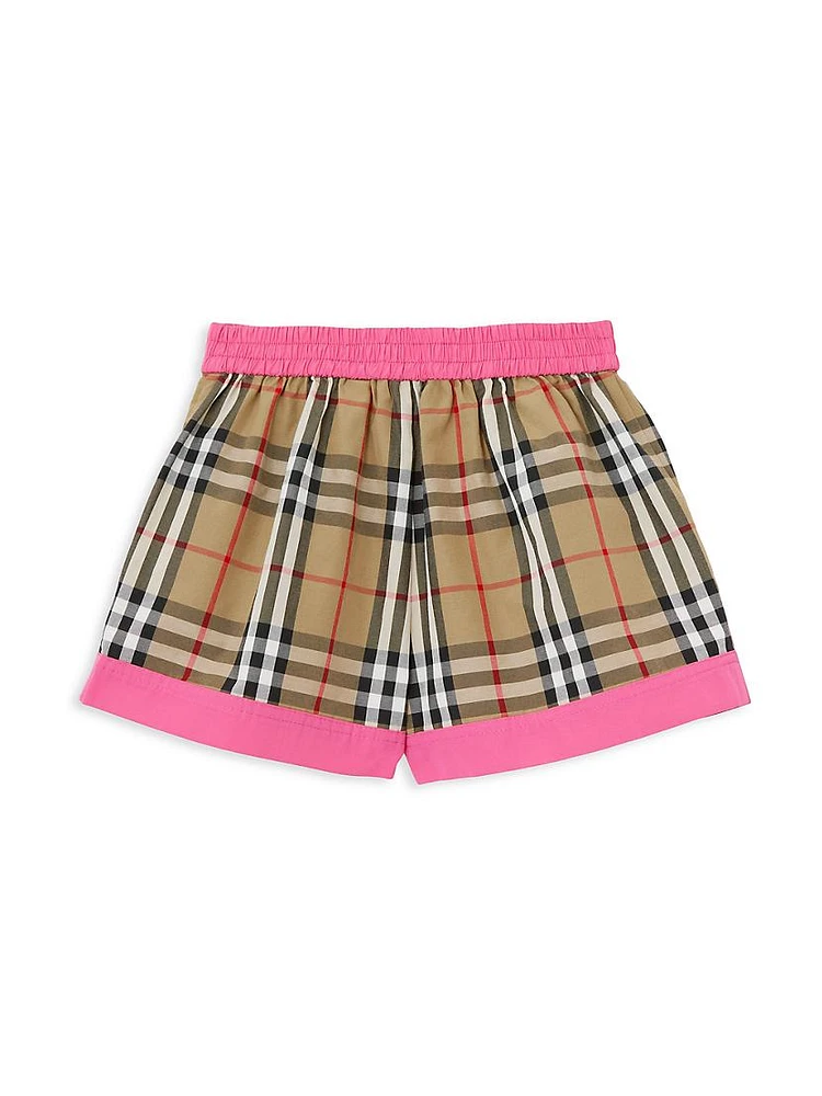 Baby Girl's & Little Girl's Amiee Archive Check Shorts