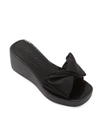 Bikini 25MM Bow-Accent Wedge Slides