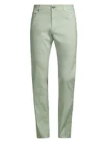 Delave Linen Straight-Leg Jeans