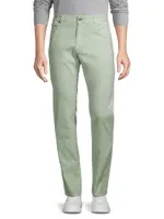 Delave Linen Straight-Leg Jeans