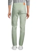 Delave Linen Straight-Leg Jeans