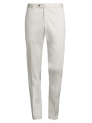 Garment-Dyed Silk Trousers