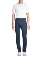 Delave Linen Straight-Leg Jeans