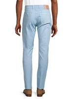 Stretch Cotton Straight-Leg Jeans