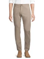 Delave Linen Straight-Leg Jeans