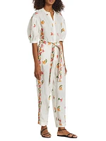 Jaya Floral-Embroidered Jumpsuit