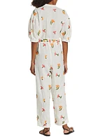 Jaya Floral-Embroidered Jumpsuit