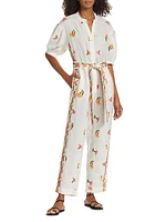 Jaya Floral-Embroidered Jumpsuit