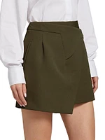 Wool Wrap Miniskirt