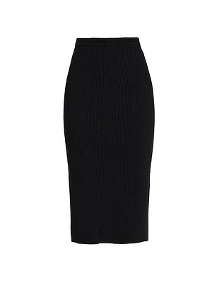 Rib-Knit Midi-Skirt